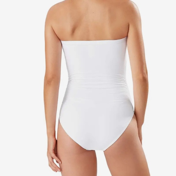 Tommy Bahama  Pearl Shirred Bandeau One-Piece - Picture 2 of 8